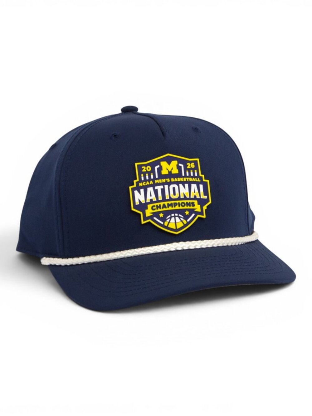Michigan Wolverines 2026 Basketball National Champions Five Panel Rope Hat
